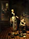 Nicolaes Maes - The Idle Servant